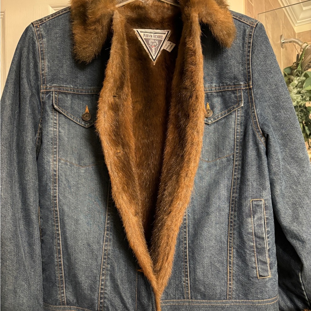Beautiful Denim and Faux Fur Jacket! Faux Fur Lining and sleeves…